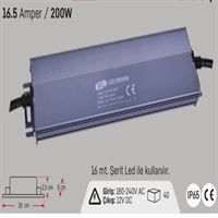 16,5A 200W IP65 LED TRAFOSU 1